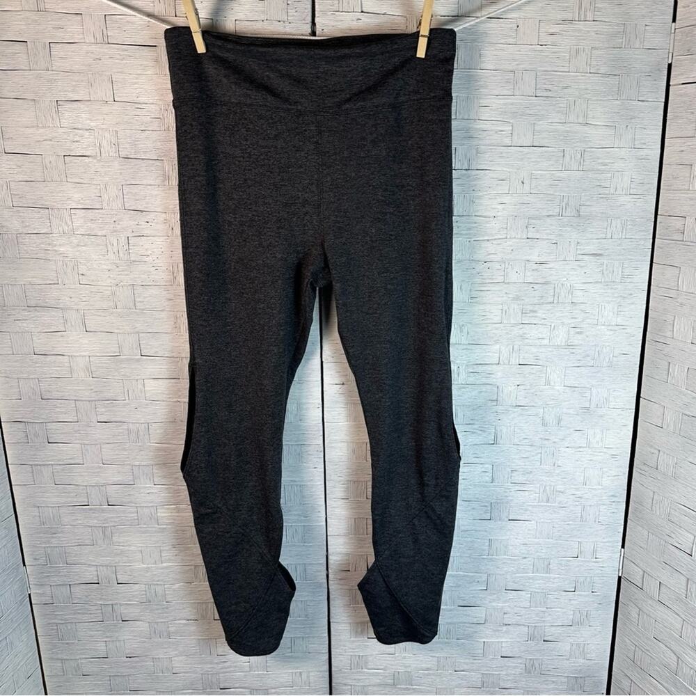 Free‎ People FP Movement Halo Cut Out Leggings Size Large Charcoal Gray 189